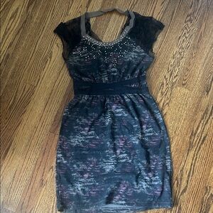 Free People Black and Purple Women's Dress